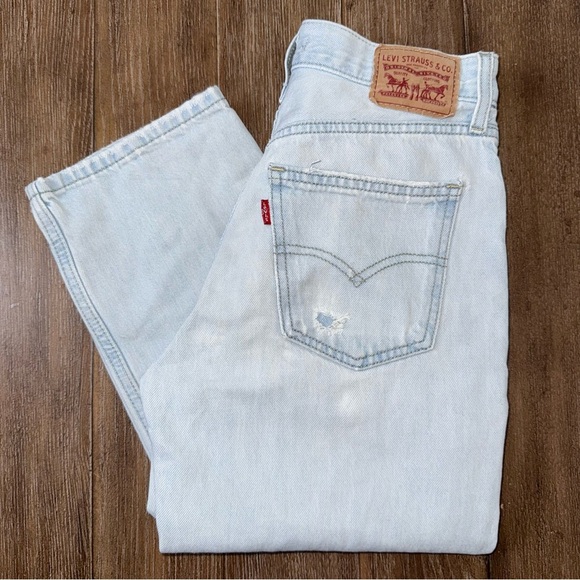 Levi's 90s Low pro Baggy straight denim jeans 24 Mid Rise vintage distressed - Picture 2 of 14